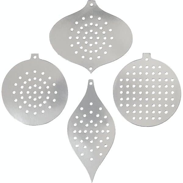 Creativ Company Sykartong HålStl 3 mm 8 st/1 Förp Sykartong, metallicsilver, H: 8,5-12 cm, Hålstl. mm, st. 219612