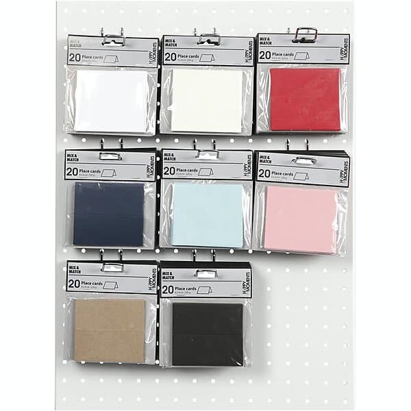 Creativ Company Bordskort Stl 9x4 cm Mixade Färger 8x10 Förp/1 Förp Bordskort, mixade färger, stl. cm, 220g, förp./ 1 228723