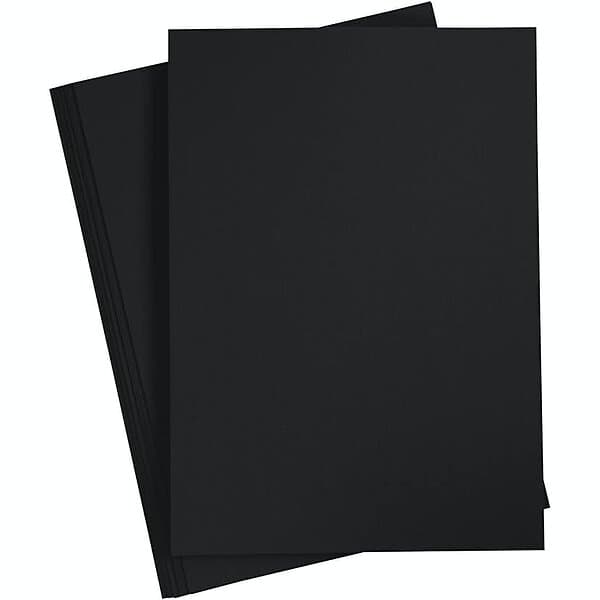 Creativ Company Papper A4 210x297 mm 20 St/1 Förp Papper, svart, A4, mm, 80g, st./ 1 förp. 218012
