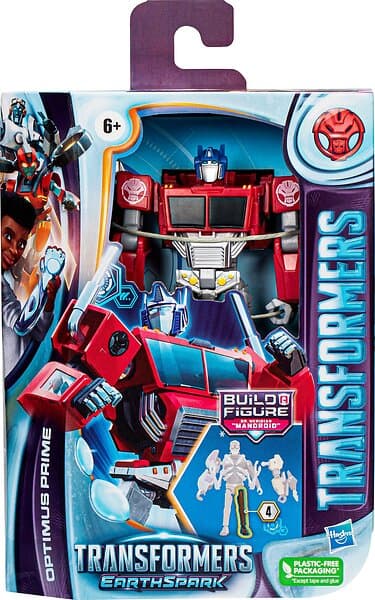 Deluxe Transformers Earthspark Optimus Prime Figur