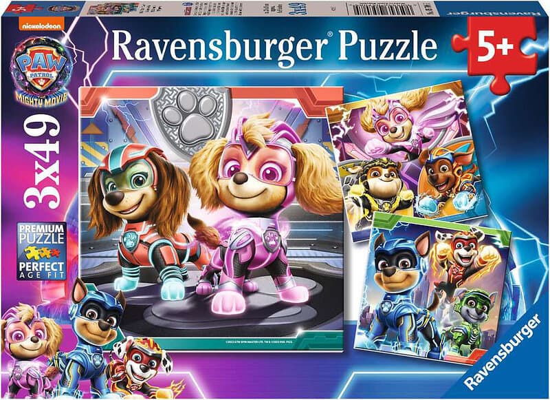 Ravensburger Paw Patrol The Mighty Movie Pussel 3x49 Bitar