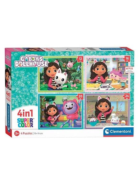 Gabby's Dollhouse Clementoni Pussel 4-i-1