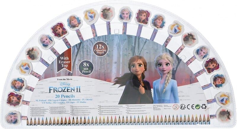 Disney Frozen Pennset med Suddgummi 20-pack