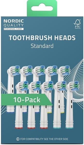 Nordic Quality EB17P Standard Clean Brush heads 10-pack