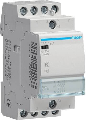 Hager Humfree contactor 25a 4no 230v 2m