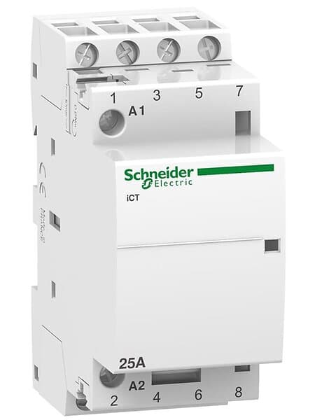 Schneider Electric Acti9 ict manual control contactor 25 a 4 no 220 240 v ac 50 hz