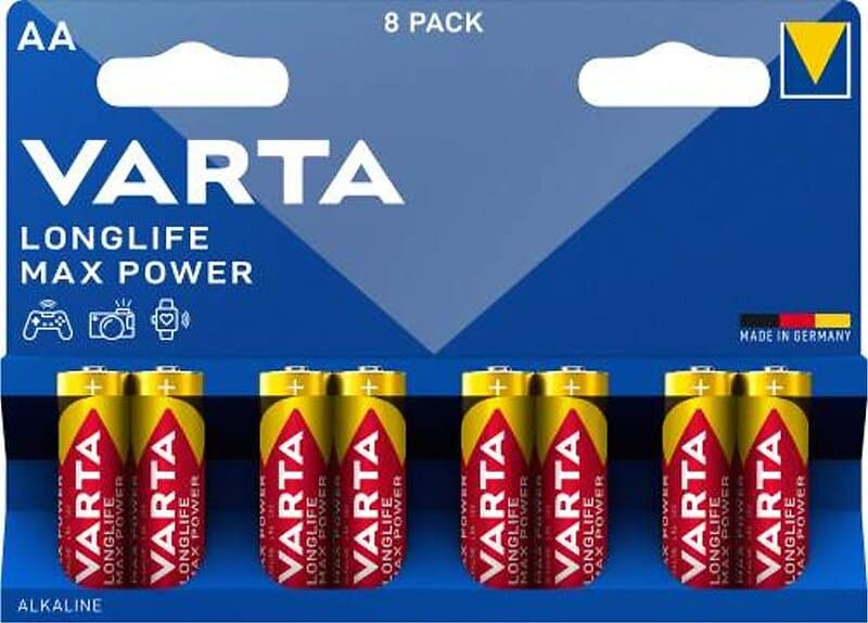 AA Longlife Max Power LR6 Alkaliskt 8-pack