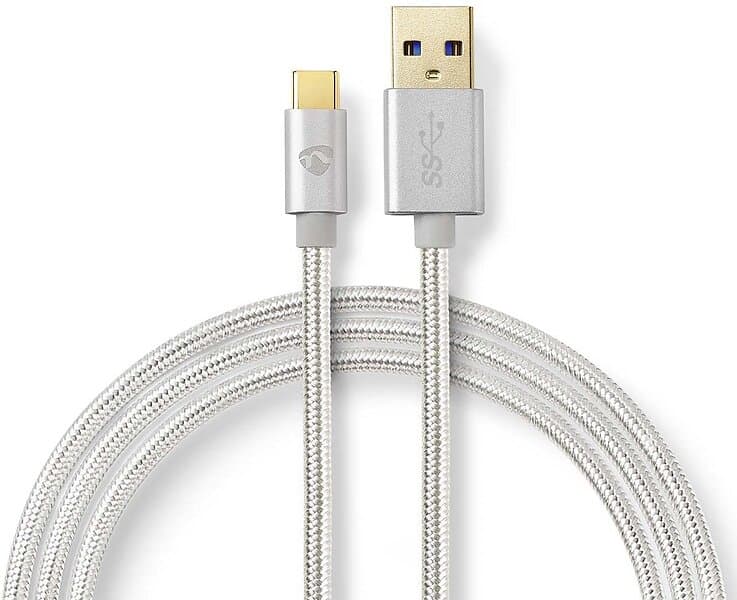 Nedis Fabritallic USB-A to USB-C Cable 2 meter