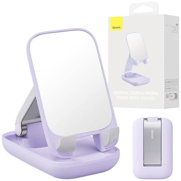 Baseus Folding Phone Stand with Mirror Lila