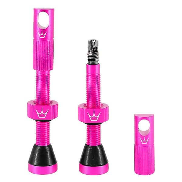 Chris King Peaty´s Tubeless Valves Rosa 42 mm