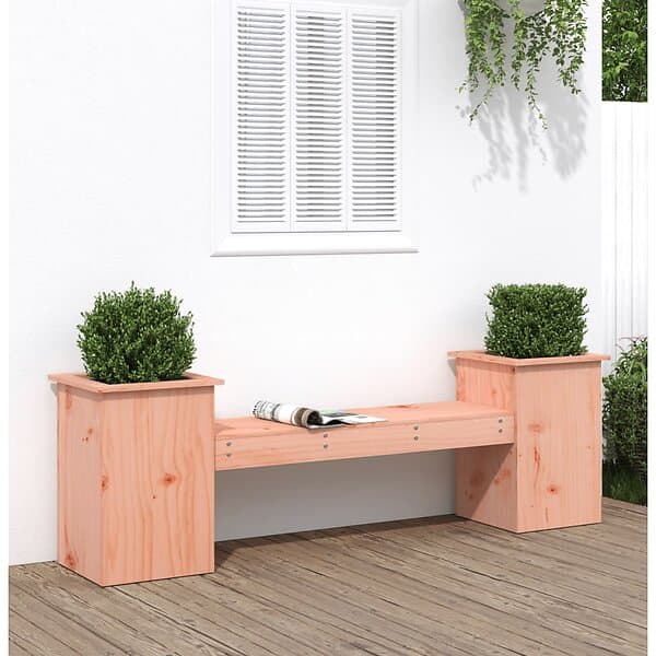 vidaXL Bänk med odlingslåda 184,5x39,5x56,5 cm massivt douglasträ 825175