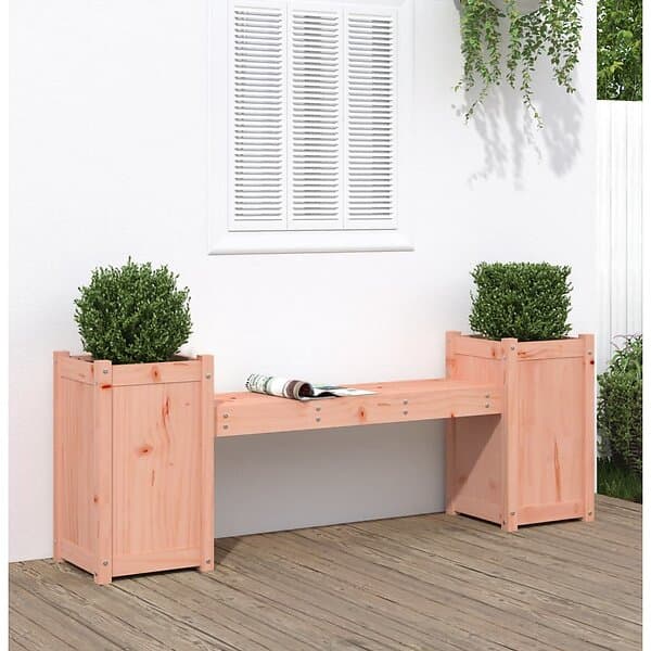 vidaXL Bänk med odlingslåda 180x36x63 cm massivt douglasträ 825168