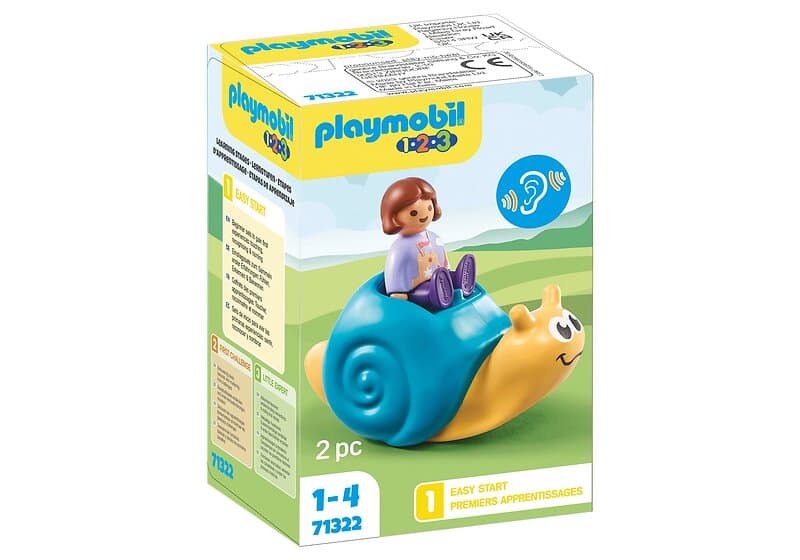 Playmobil 1.2.3 71322 Rocking Snail with Rattle Feature