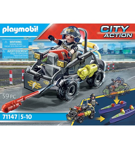 Playmobil City Action 71147 Tactical Unit Mulit-Terrain Quad