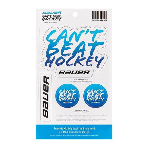 Bauer Can't Beat Hockey Sticker Sheet