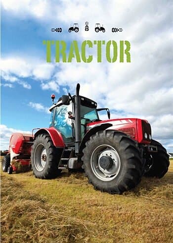 Borg Living Fleecefilt Röd traktor 100x140 cm Fleecepläd barn