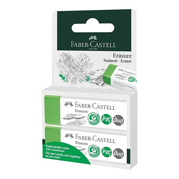 Faber-Castell Suddgummi PVC-free & Dust-free 2-pack