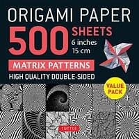 Origami Paper 500 sheets Matrix Patterns 6' (15 cm)