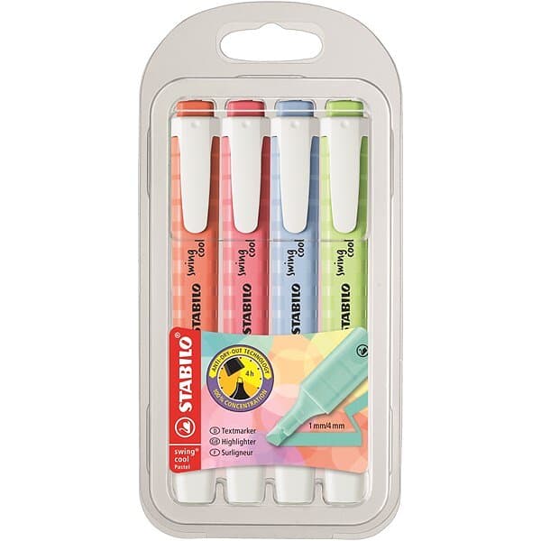 Stabilo Överstrykningspennor SwingCool 4-pack