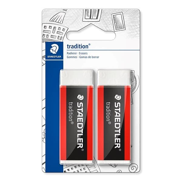 Staedtler Tradition suddgummi, 2-pack,
