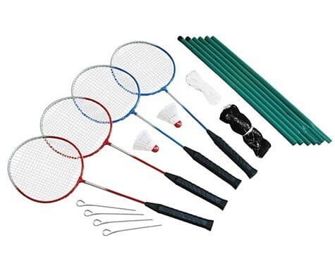 Spring Summer Badminton Set 4 spelare ink Nät