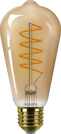 Philips 10 st Master Value LED Standard Dimbar 4W E27 ST64 Guld Spiral 250lm