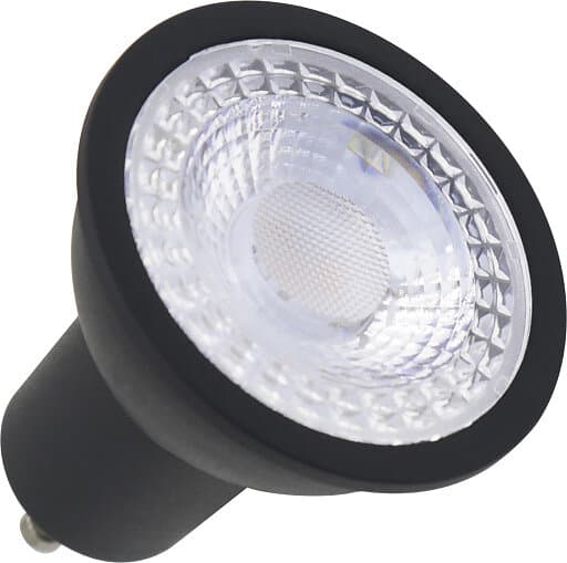 Nordtronic LED-ljuskälla Long Life 5W 930, 360lm, GU10, dimbar, mattsvart