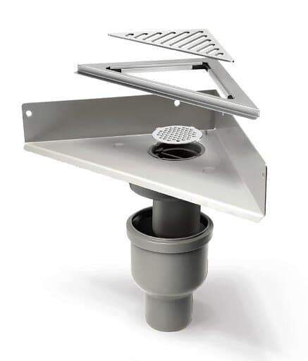 Unidrain Komplett Hörnpaketlösning till 8 mm kakel