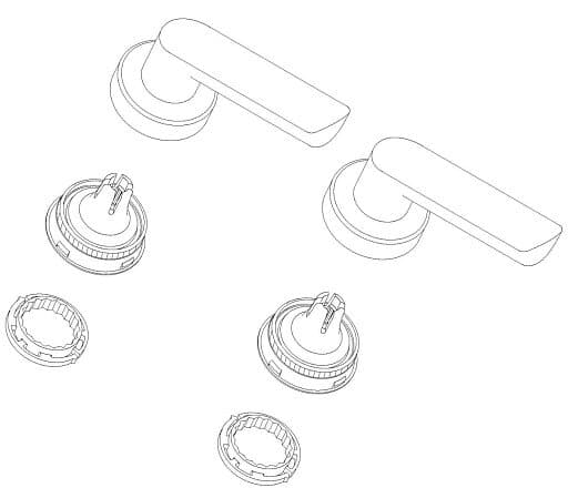 Damixa Reparationsset handtag för serie 16. 1 set