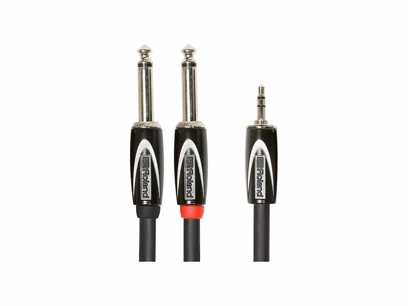 Roland Black 3,5mm TRS Dual 1/4" Splitter Y cable 3m