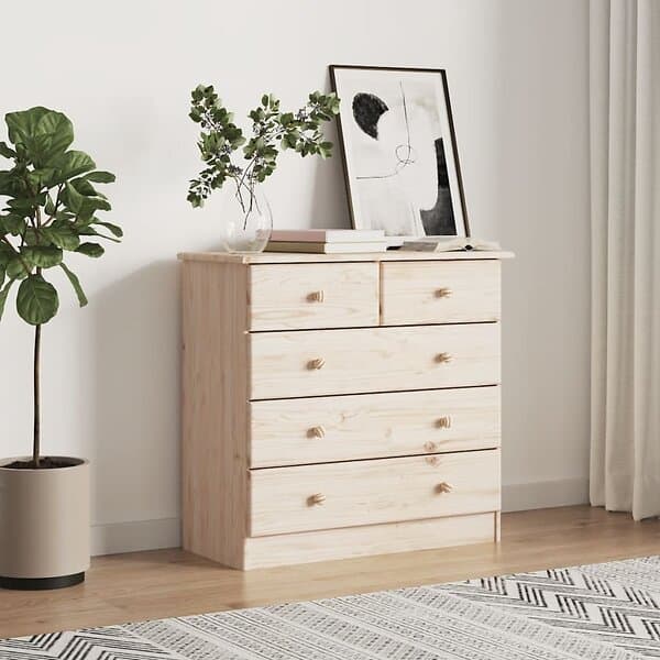 vidaXL Byrå ALTA 77x35x73 cm massiv furu 353921