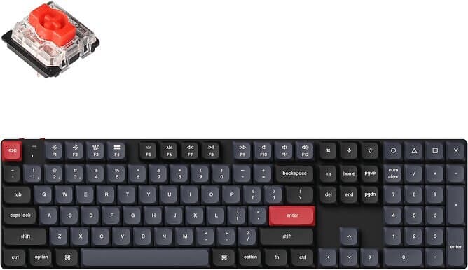 Keychron K5 Pro QMK/VIA RGB Aluminium Hot-Swap Gateron Low Profile Red Switch (nordisk)