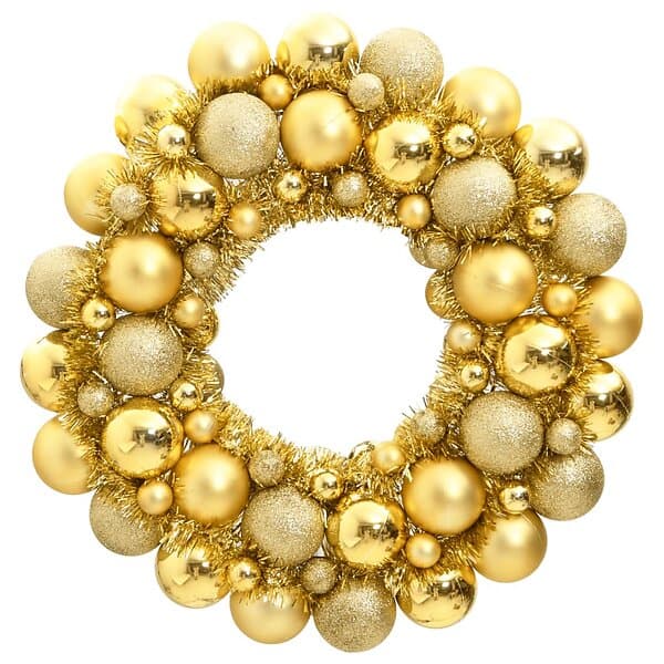 vidaXL Julkrans guld 45 cm polystyren 356120