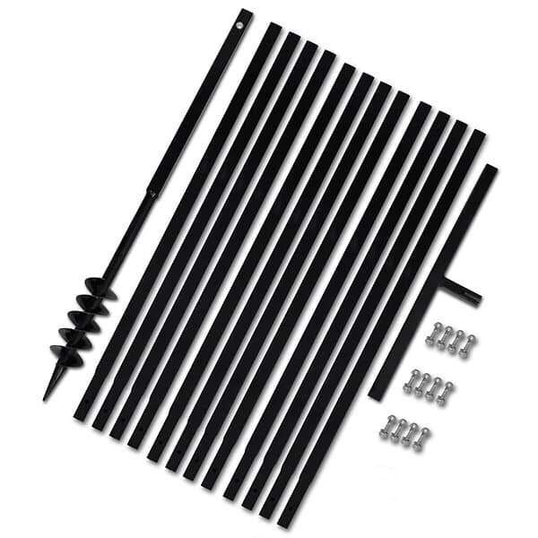 vidaXL Jordborr 80 mm Stål inkl. förlängningsrör 13 meter 270541