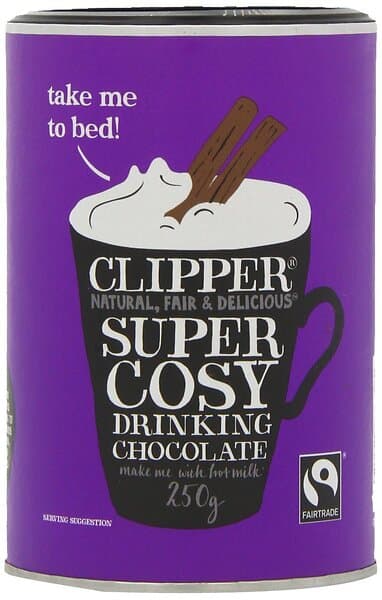 Clipper Fairtrade Super Cosy Drinking Chocolate 250g