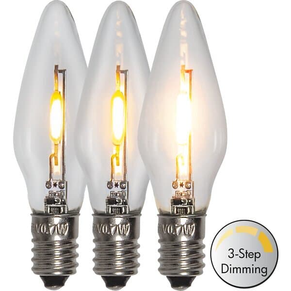 Universal Reservlampa E10 3-steg LED 5-p
