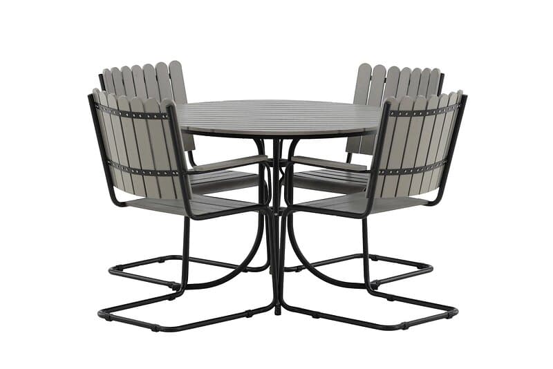 Venture Home Matgrupp Holmsund med 4st stolar Grey 75