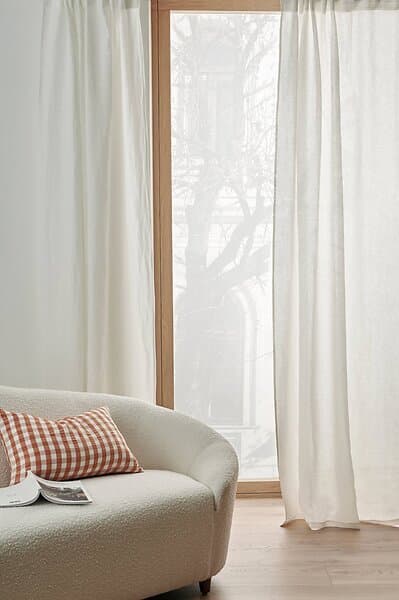 Ellos Multibandslängd Malva 2-pack i 100% lin Vit 135