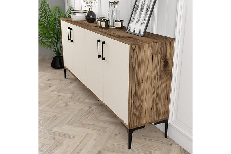 Hanah Home Avlastningsbord Kiev Valnöt Beige 180 78