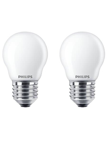 Philips LED Lustre 470lm 2700K E27 4,3W 2-pack