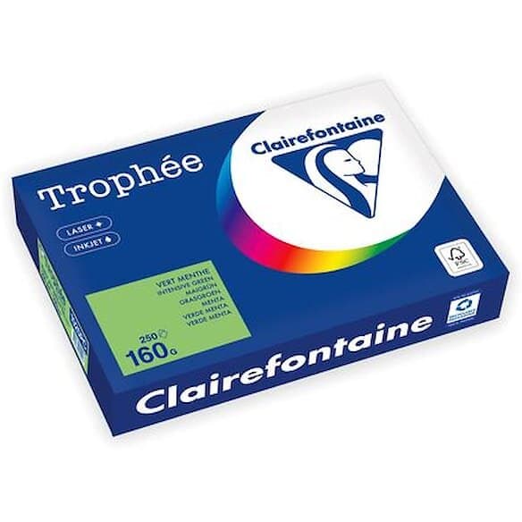 Clairefontaine Kopipapir TROPHEE A4 160g vårgrønn (250)