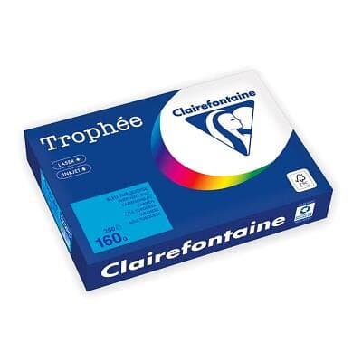 Clairefontaine Kopipapir TROPHEE A4 160g klarblå (250)