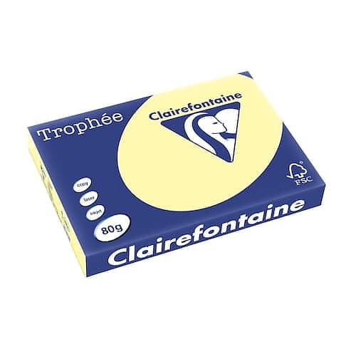 Clairefontaine Kopipapir TROPHEE A3 80g gul (500)