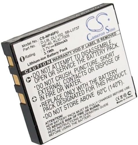 Batteriexperten Kompatibelt med Fujifilm FinePix F460, 3,7V, 850 mAh