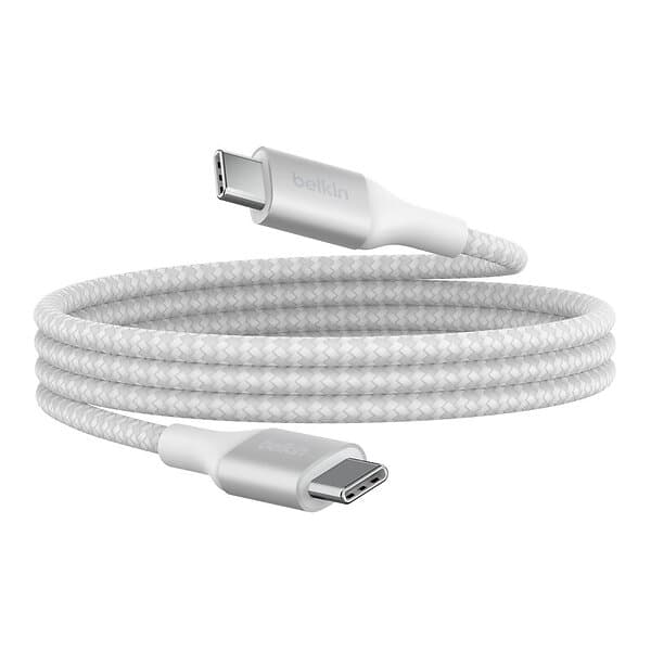 Belkin BoostCharge-snabbladdningskabel för USB-C till USB-C, 1m med 240W Power Delivery Vit