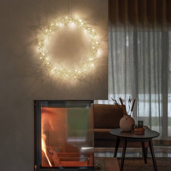Konstsmide LED cm METALLKRANS silver IP20