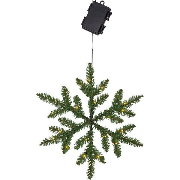 Star Trading Krans Snowflake 40cm Grön
