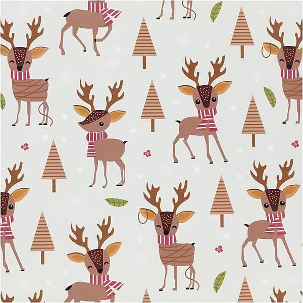 Creativ Company Presentpapper Presentpapper, isblå, Bambi, B: 50 cm, 80g, 5 m/ 1 rl. 198800
