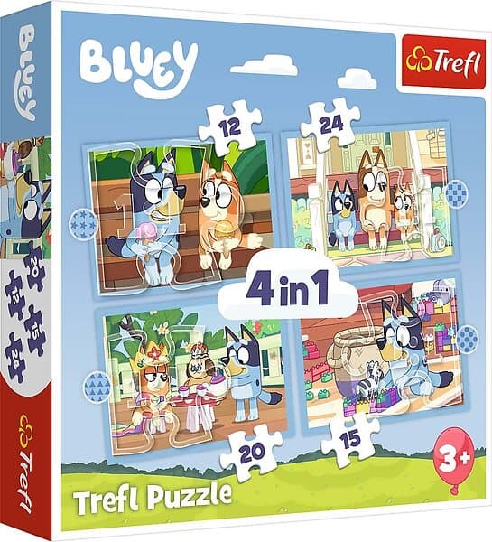 Bluey Trefl Pussel 4-i-1