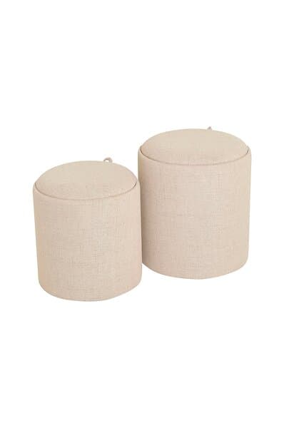 Nordic Furniture Group Sittpuff Maiko, set om 2 Beige